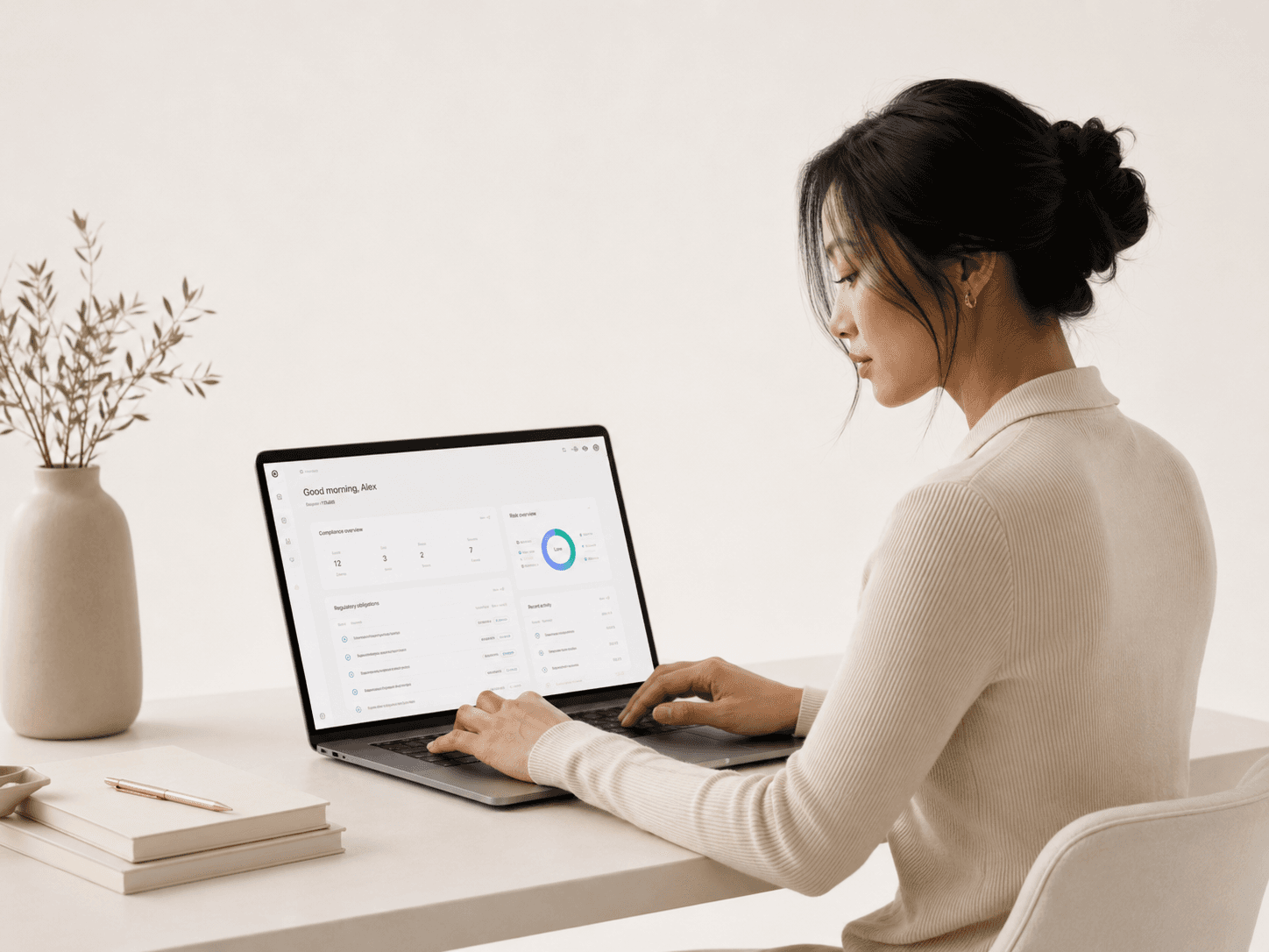 A compliance lead reviewing an EPR dashboard in Pact